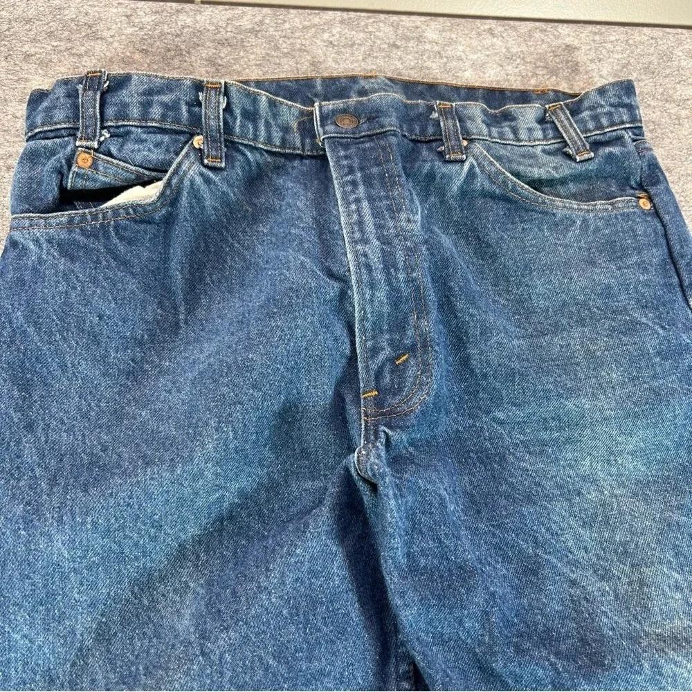 Vintage Levi's 20505 0217 Jeans Mens 38x34 Blue Orange Tab Straight Leg 1980s